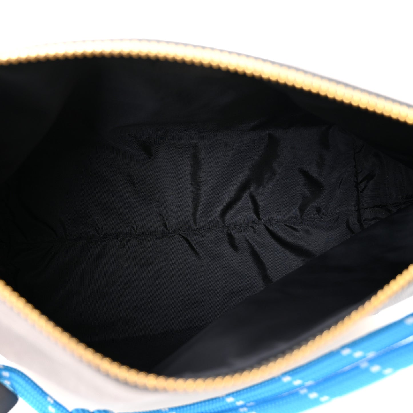 Canvas Gabardine Pouch Alluminio Celeste