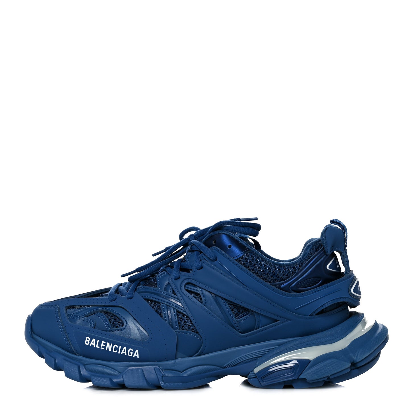 Mesh Nylon Mens Track LED Sneakers 41 Blue Grey White