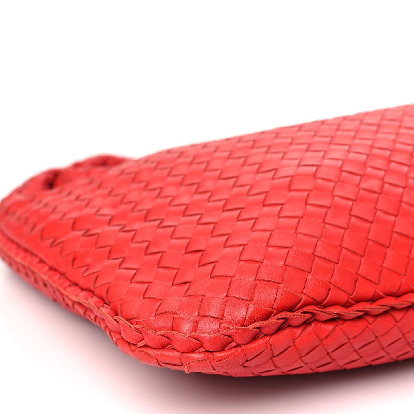 Nappa Intrecciato Large Veneta Hobo Red