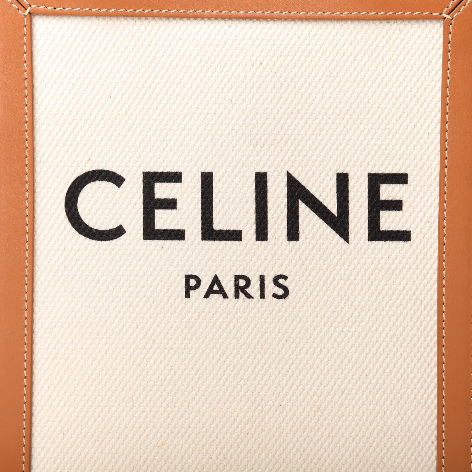 Celine Canvas Calfskin Mini Vertical Cabas Natural Tan 8 of 8
