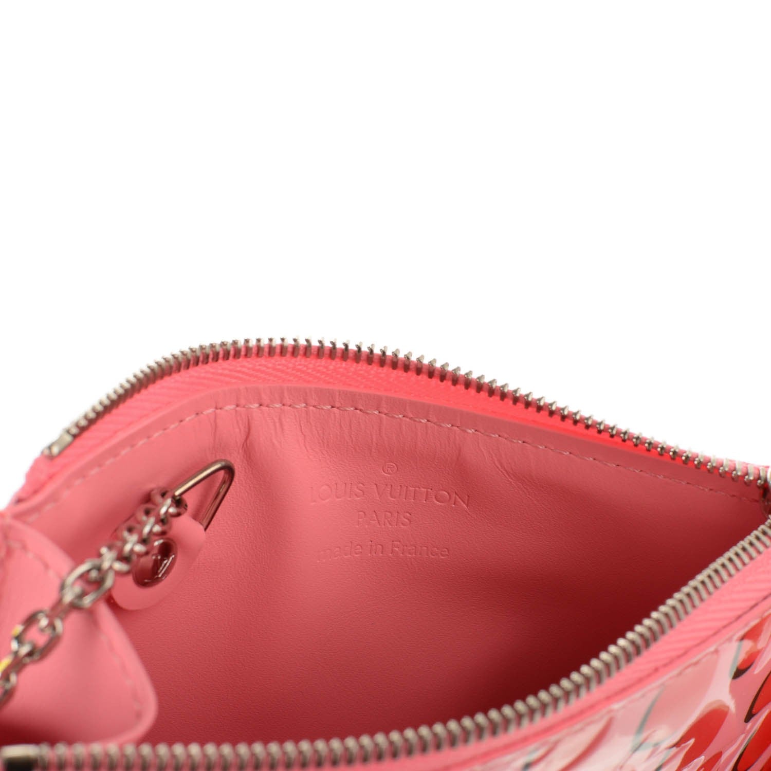 Louis Vuitton Vernis Jungle Dots Key Pouch Sugar Pink Poppy 6 of 7