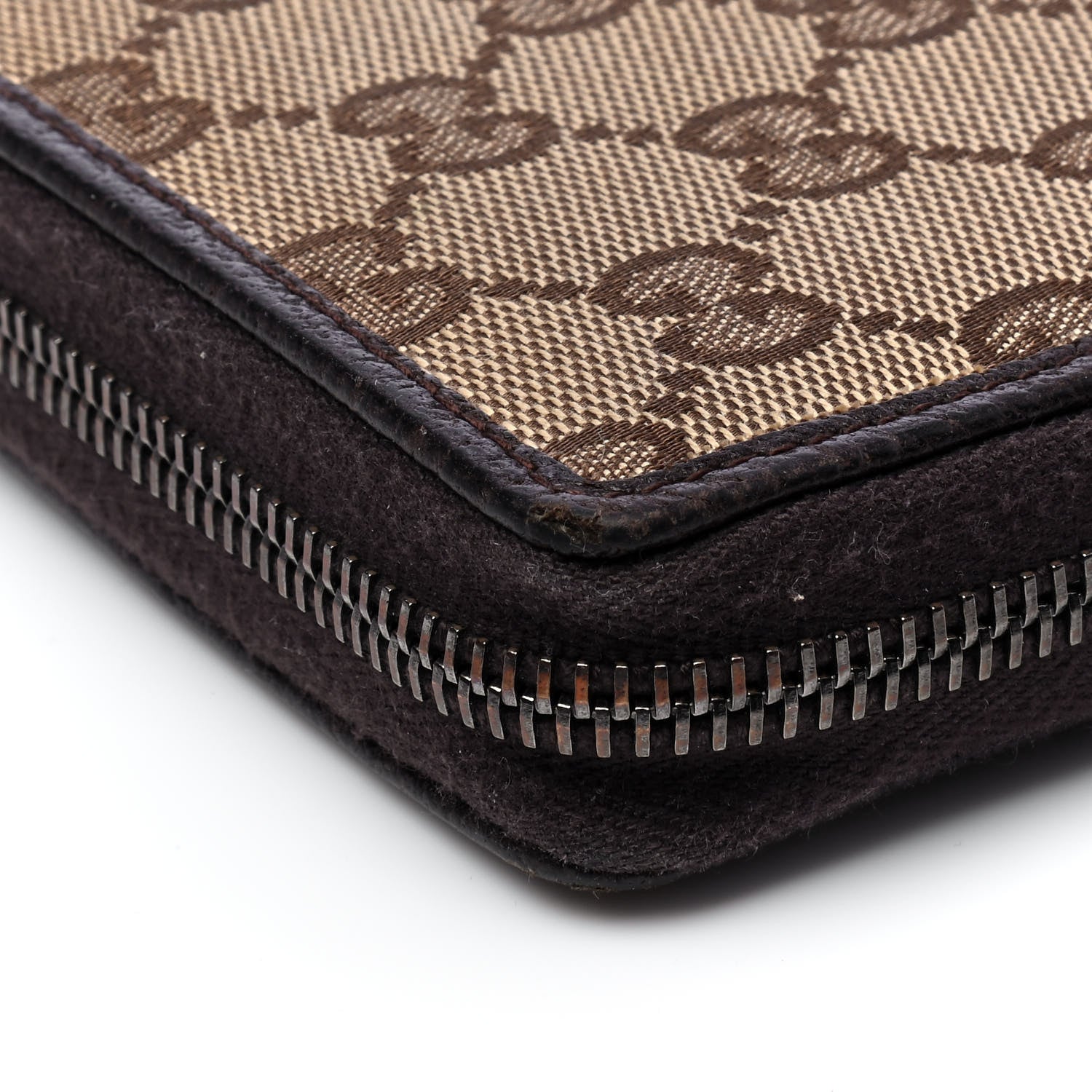 Gucci Monogram Metal Bar Zip Around Wallet Dark Brown 7 of 7