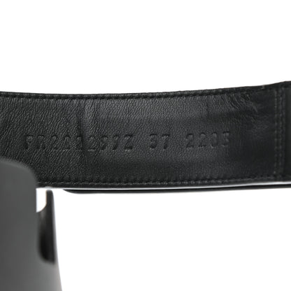 Hermes Calfskin Womens Chypre Sandals 37 Black 8 of 9