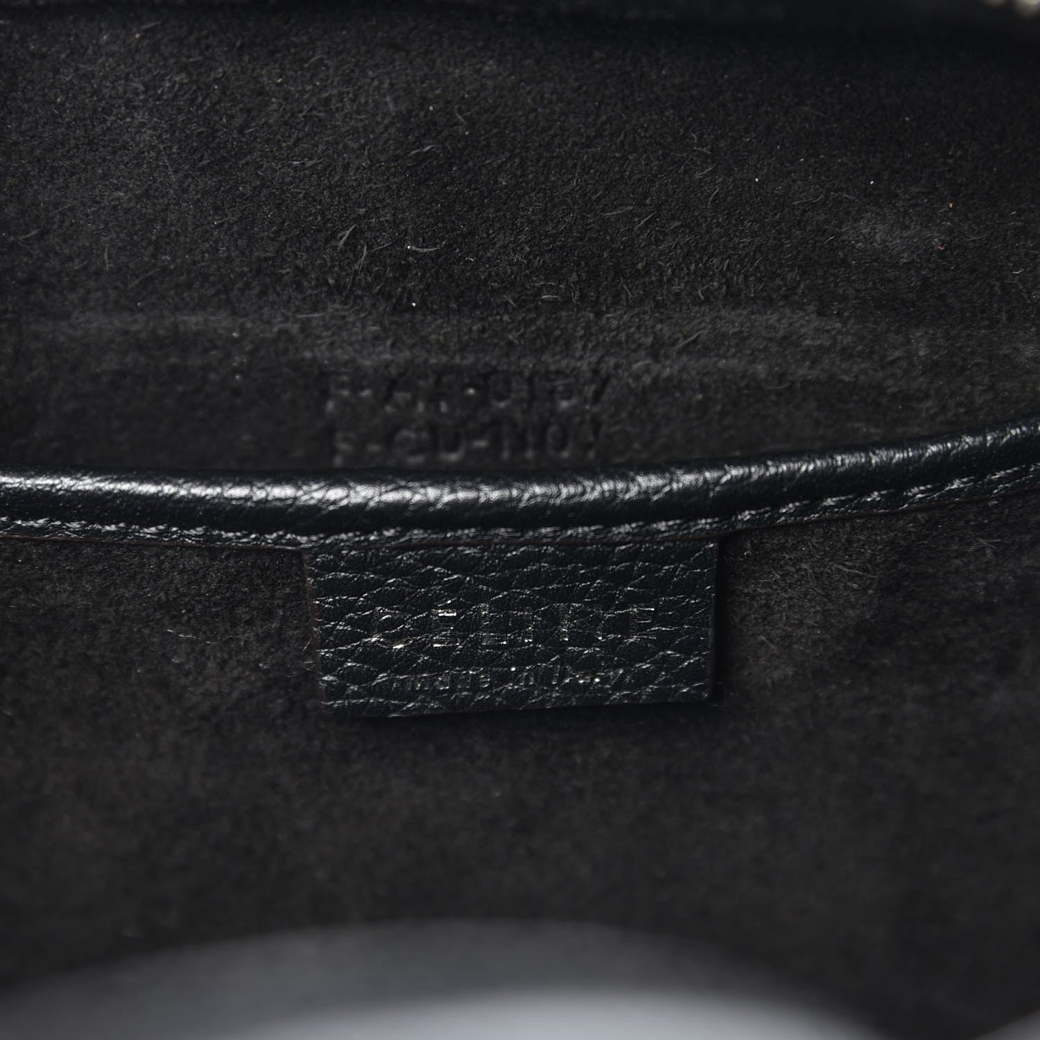 Celine Drummed Calfskin Nano Luggage Black 7 of 8