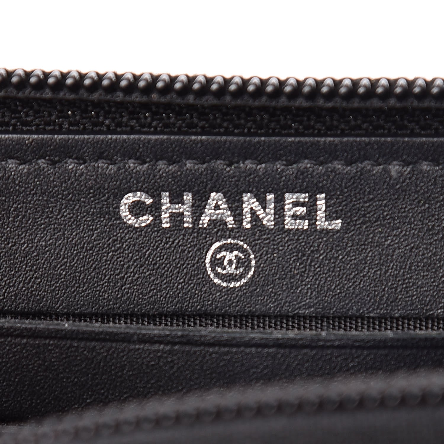 Chanel Distressed Patent Quilted Small Boy Zip Around Wallet Black 6 of 8