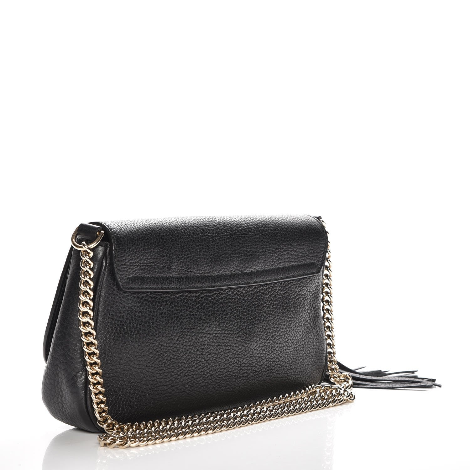 Gucci Pebbled Calfskin Medium Soho Flap Crossbody Black 3 of 7