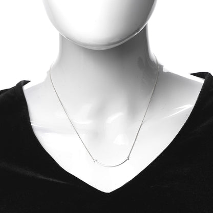 Tiffany Sterling Silver Small T Smile Pendant Necklace 2 of 5