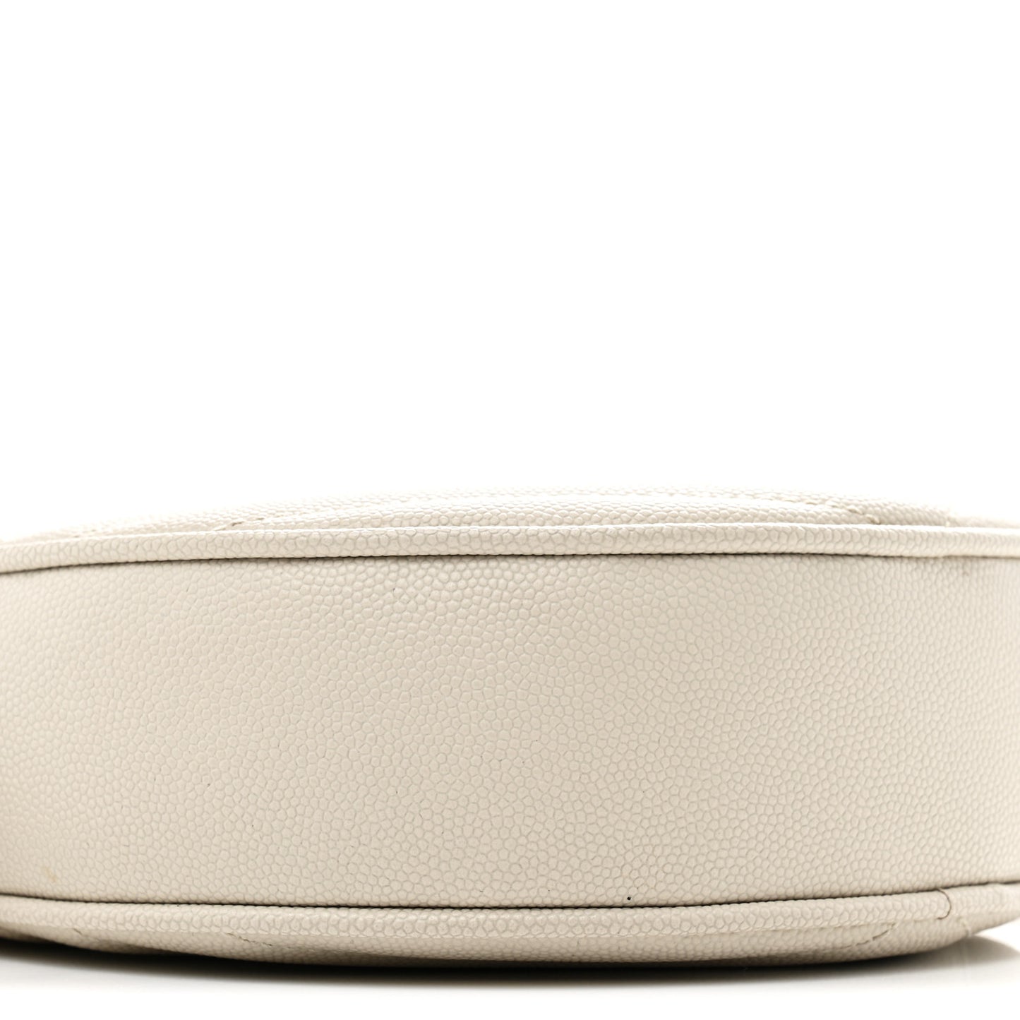 Grain De Poudre Matelasse Chevron Quilted Round Vinyle Camera Bag Crema Soft