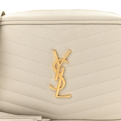 Saint Laurent Grain De Poudre Matelasse Monogram Mini Lou Camera Bag Blanc Vintage 8 of 10