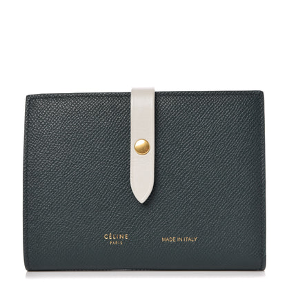 Celine Grained Calfskin Medium Multifunction Strap Wallet Amazone Chalk 1 of 8