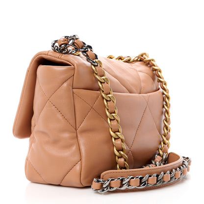 Chanel Lambskin Quilted Medium Chanel 19 Flap Brown 3 of 10