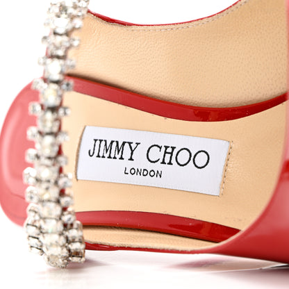 Jimmy Choo Patent Crystal Bing 100 Pumps 38 Red 6 of 12