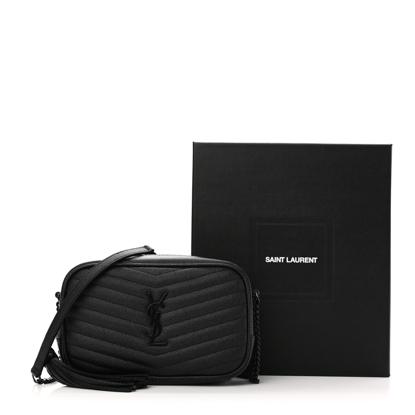 Grain De Poudre Matelasse Monochrome Monogram Mini Lou Camera Bag Black