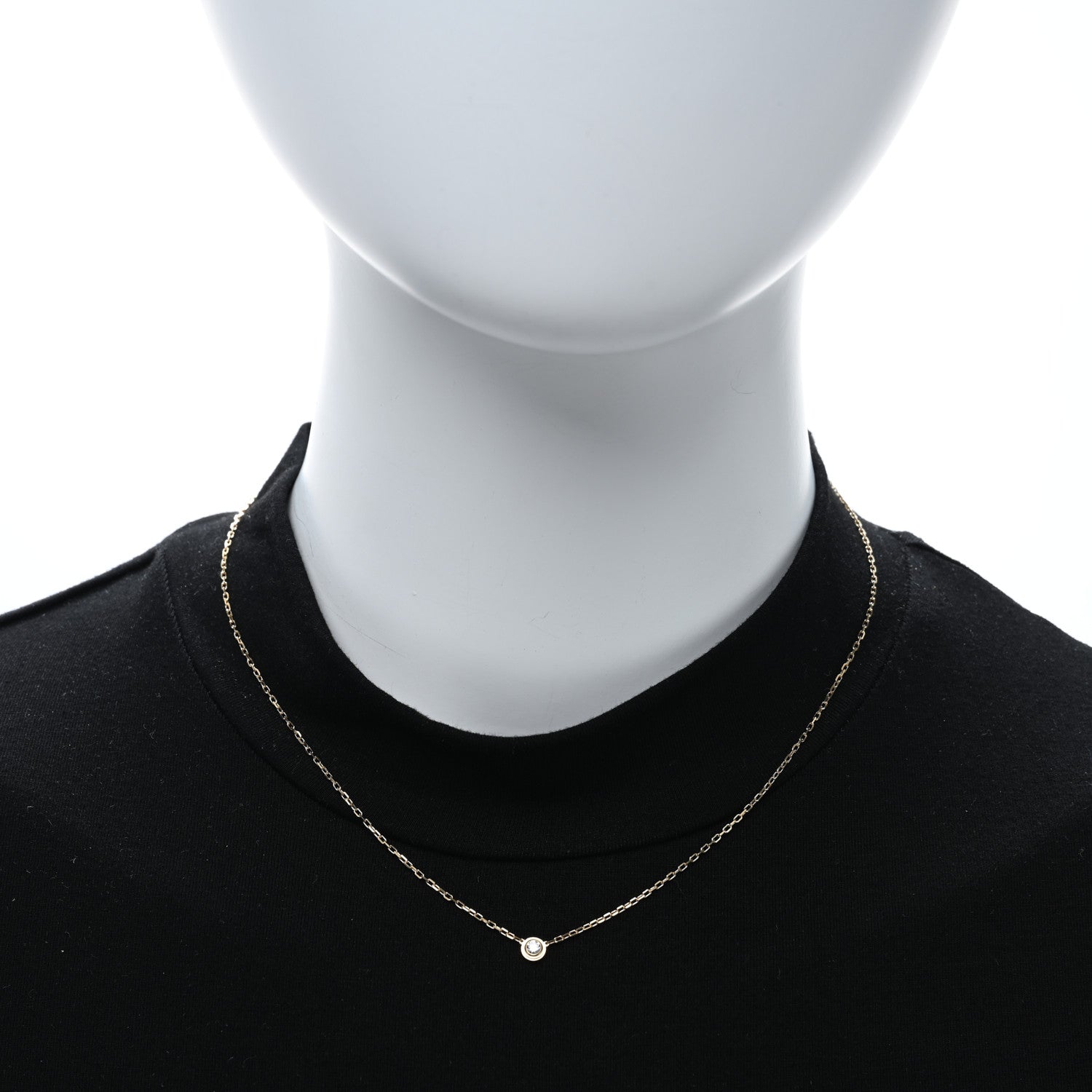 Cartier 18K Yellow Gold Diamond SM D'Amour Pendant Necklace 3 of 4