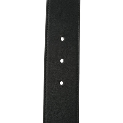 Gucci Calfskin Crystal Tiger Head Buckle Belt 80 32 Black 3 of 7