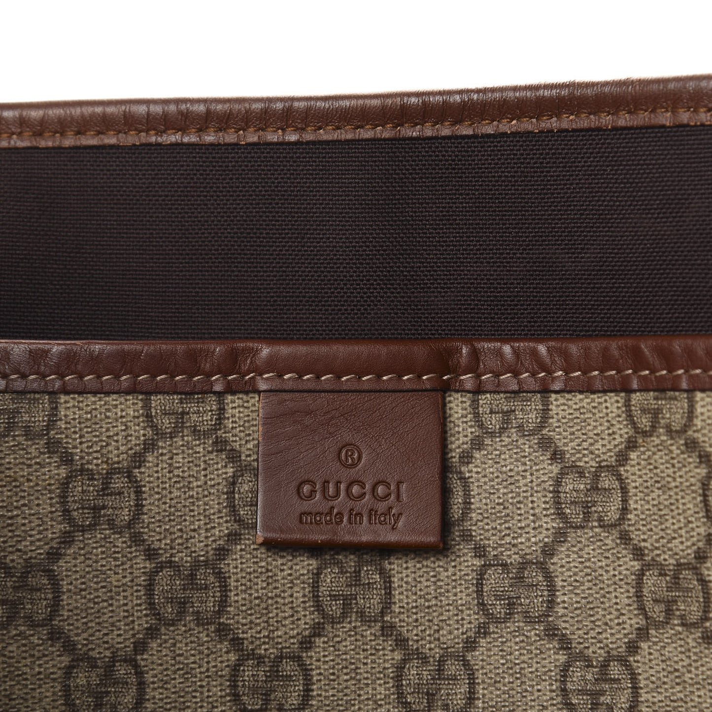 GG Plus Monogram Medium Signature Web Loop Tote Brown