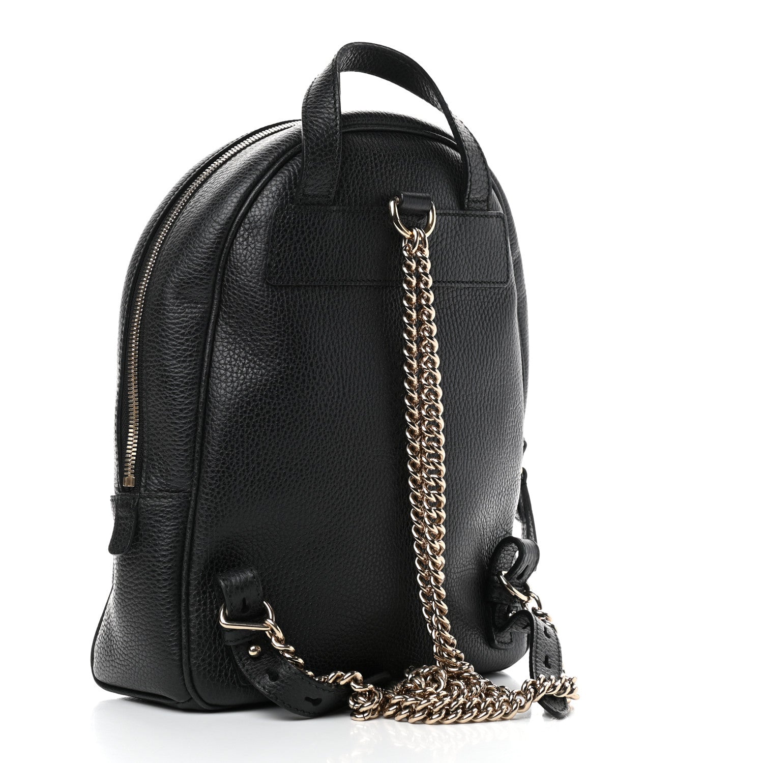 Gucci Pebbled Calfskin Soho Chain Backpack Black 3 of 7