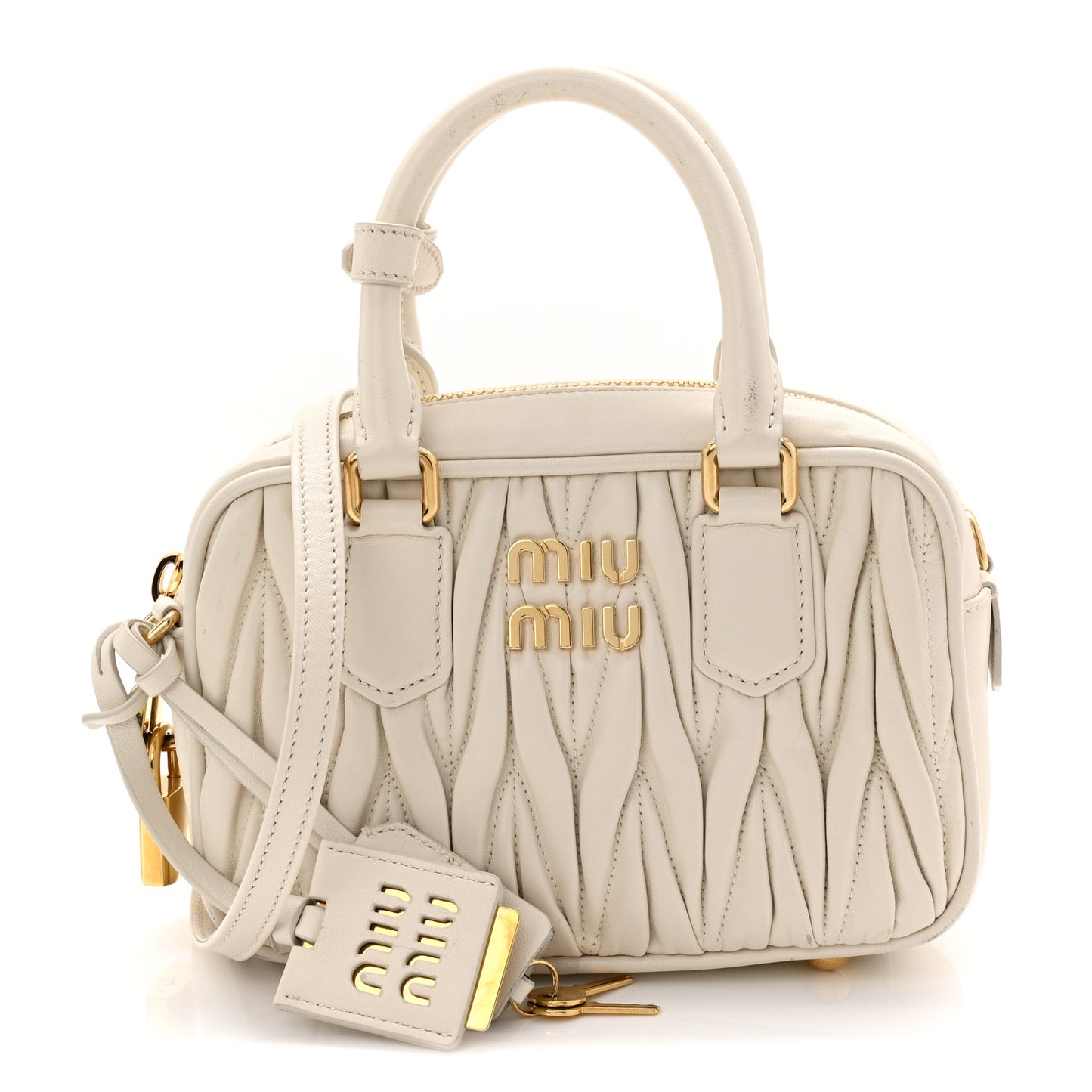 Nappa Matelasse Small Arcadie White