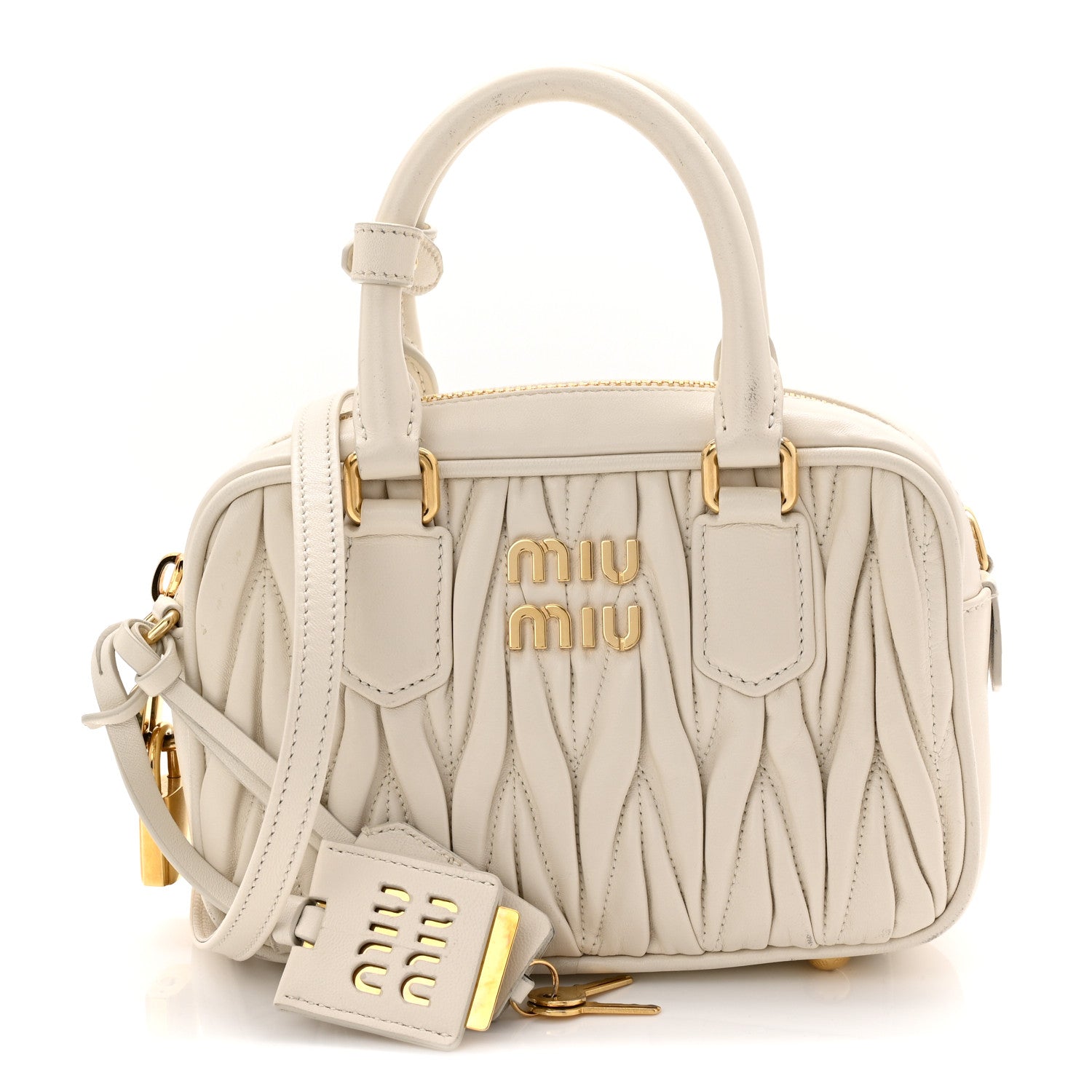 Miu Miu Nappa Matelasse Small Arcadie White 1 of 11
