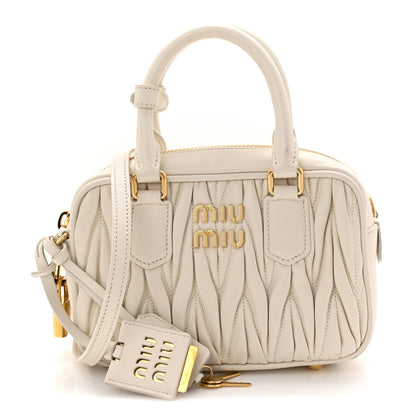 Miu Miu Nappa Matelasse Small Arcadie White 1 of 11