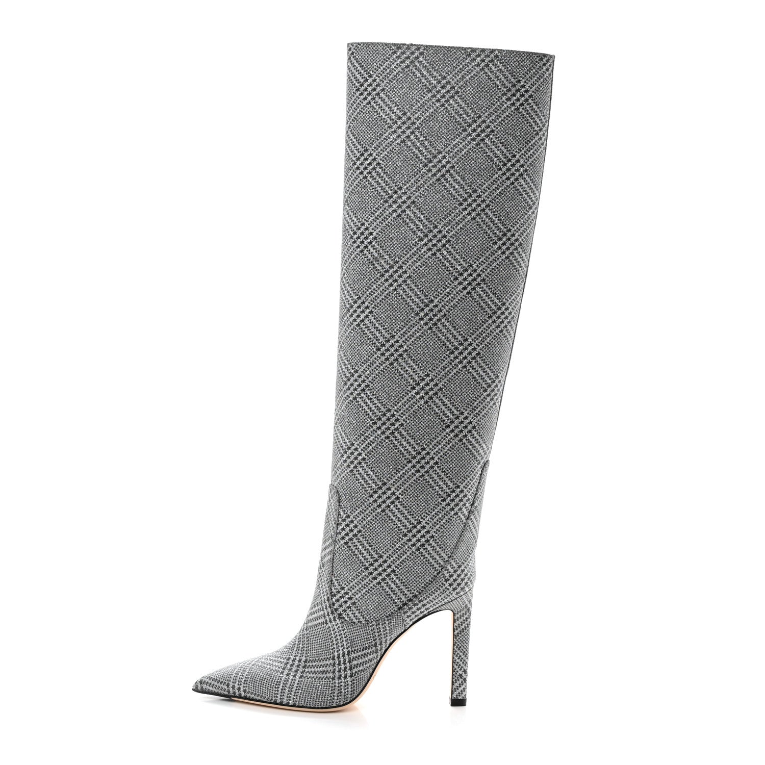 Jimmy Choo Salpa Prince of Stars Glitter Mavis 100 Tall Boots 35 Silver 1 of 8