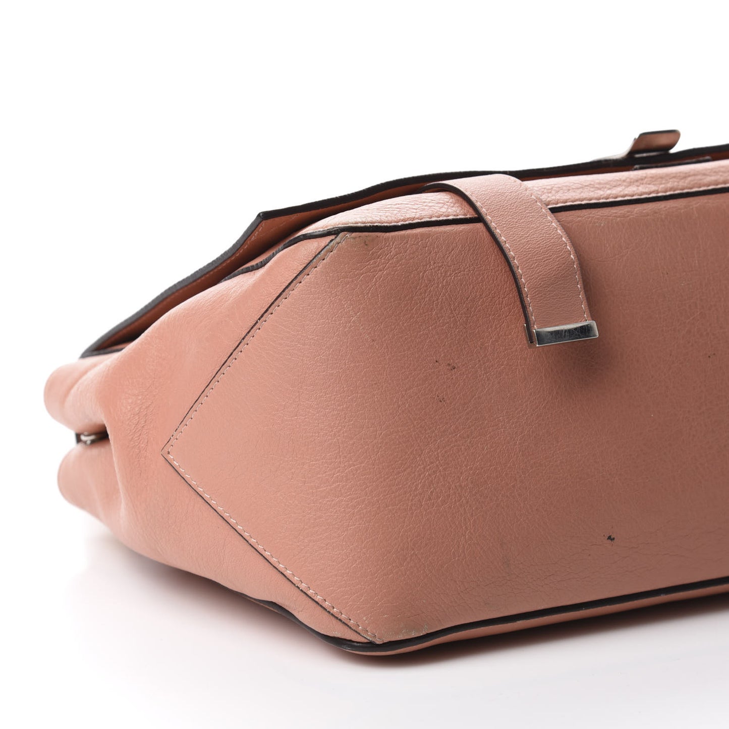 Calfskin Double Sided PS Courier Bag Coral Honey