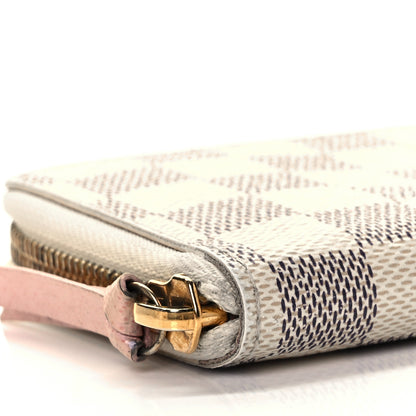 Louis Vuitton Damier Azur Clemence Wallet Rose Ballerine 7 of 9