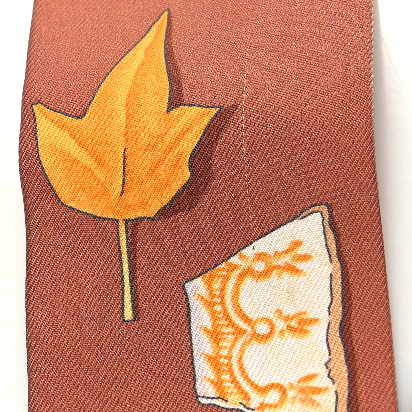 Silk In The Pocket Twilly Beige Orange Sable