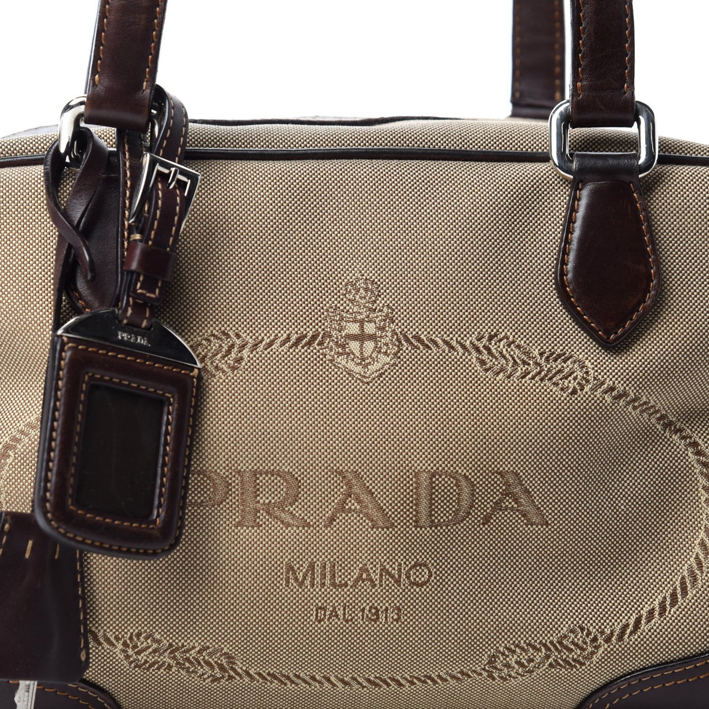 Jacquard Logo Bauletto Corda Bruciato
