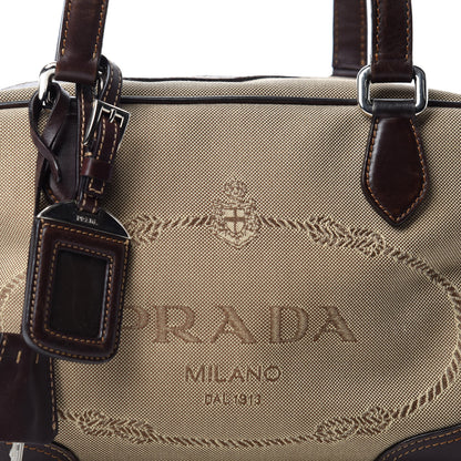 Prada Jacquard Logo Bauletto Corda Bruciato 19 of 19