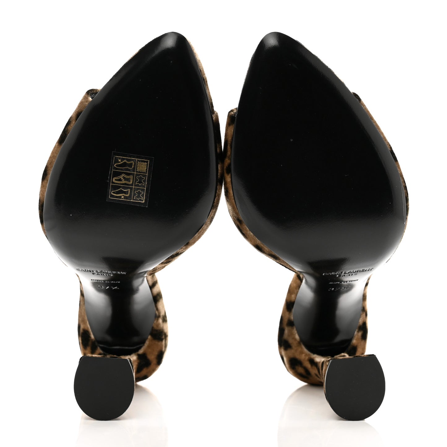 Velvet Leopard Print Gippy 105 Sandals 37.5 Brown