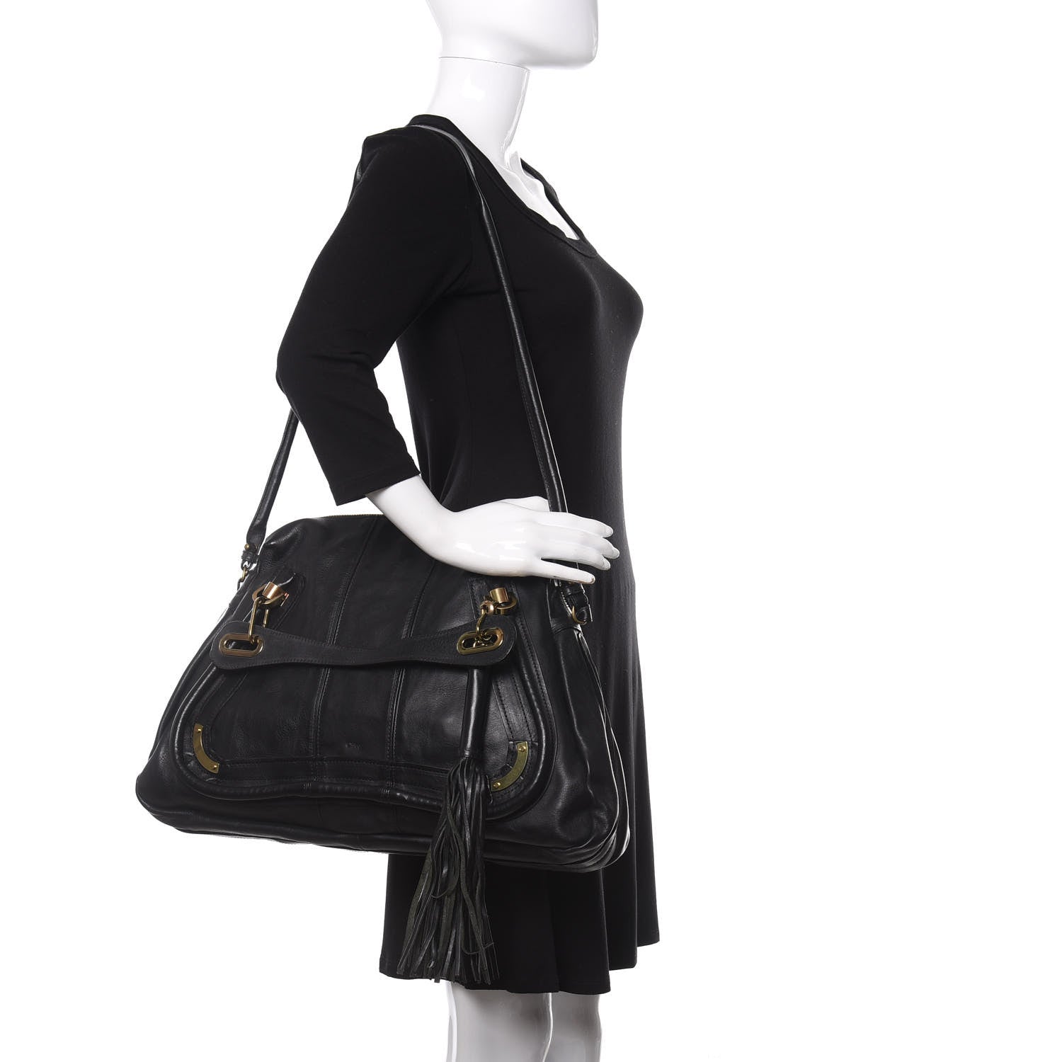 Chloe Calfskin Large Paraty Black 2 of 13