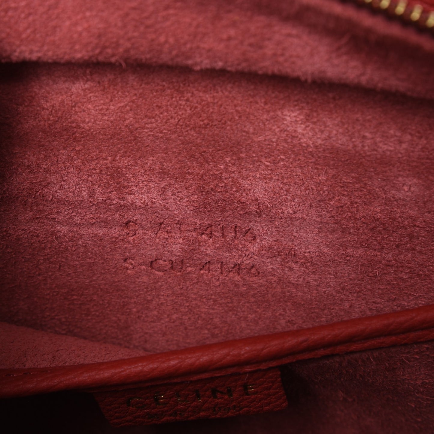 Baby Grained Calfskin Nano Luggage Red