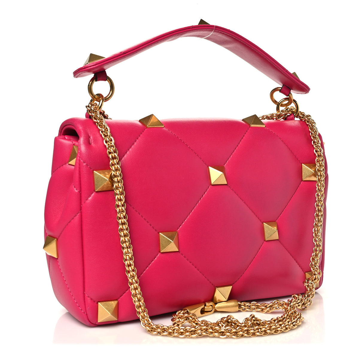 Valentino Garavani Nappa Large Roman Stud Shoulder Bag Blossom 3 of 9