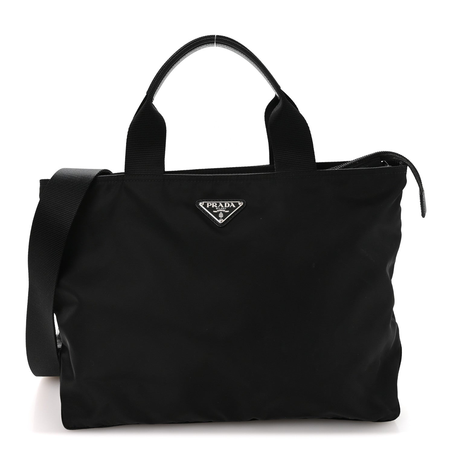 Prada Nylon Vela East West Shopper Tote Black 1 of 12