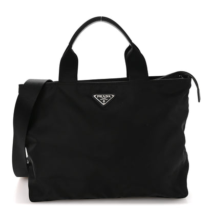 Prada Nylon Vela East West Shopper Tote Black 1 of 12