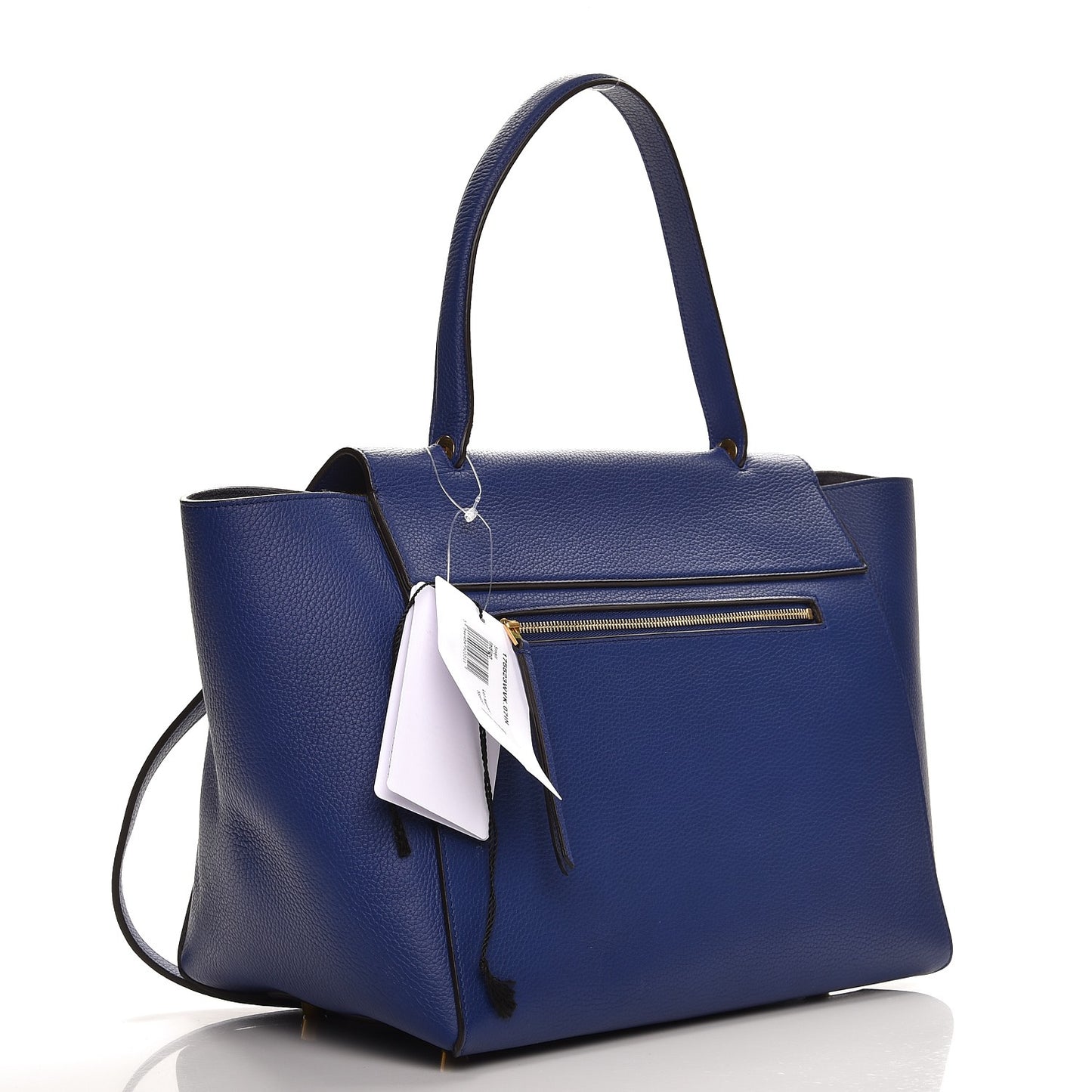 Drummed Calfskin Small Belt Bag Indigo
