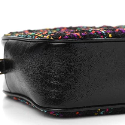 Saint Laurent Tweed Calfskin Monogram Lou Camera Bag Black 9 of 10
