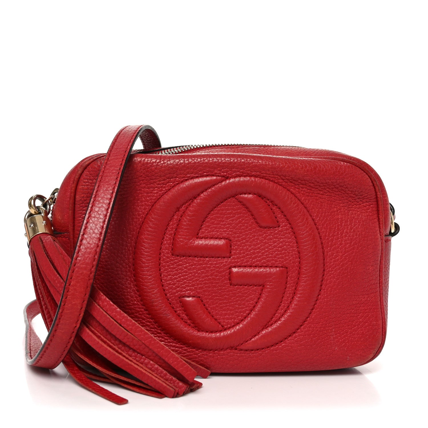 Gucci Pebbled Calfskin Small Soho Disco Bag Tabasco Red 1 of 10