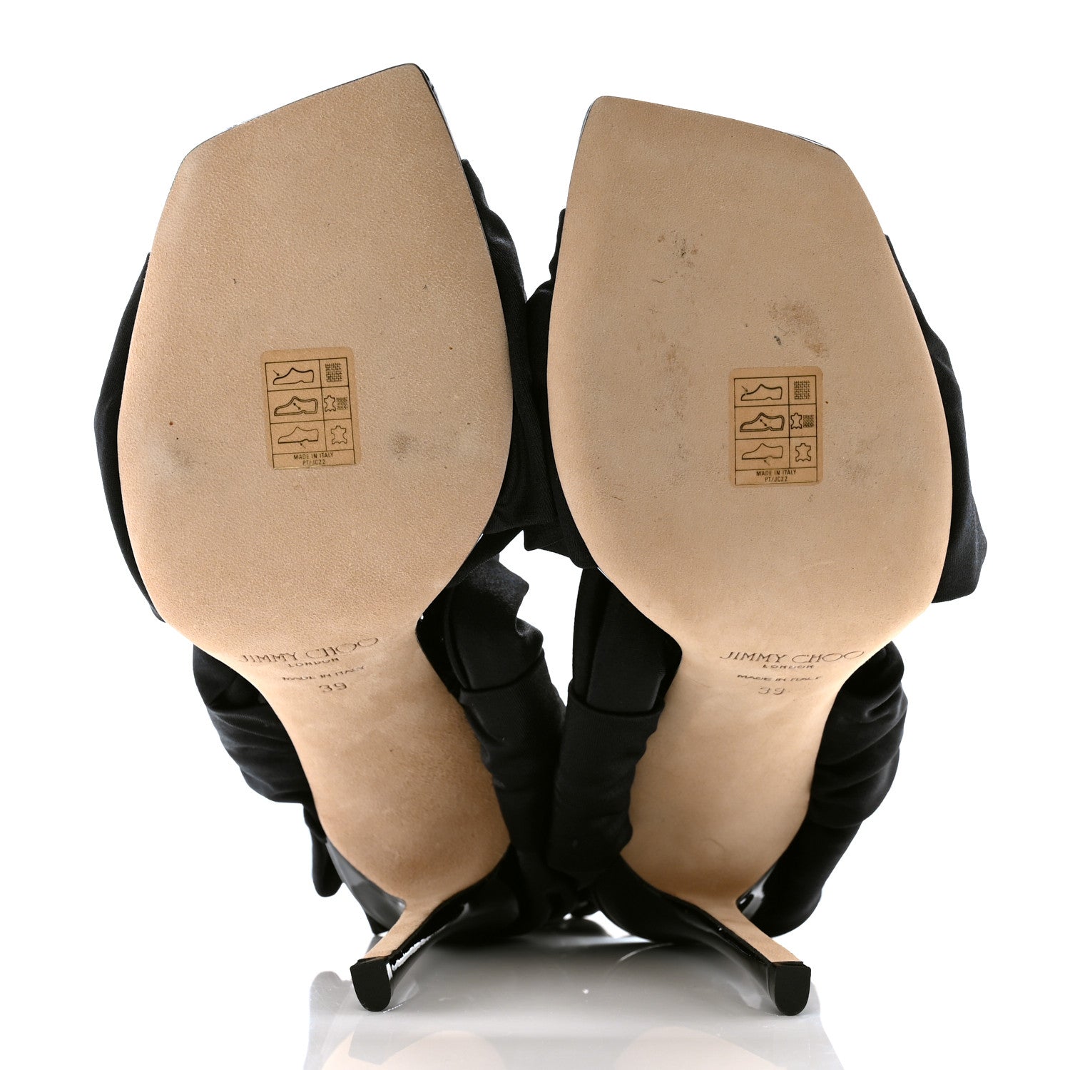 Jimmy Choo Wetlook Jersey Neoma 110 Sandals 39 Black 5 of 8