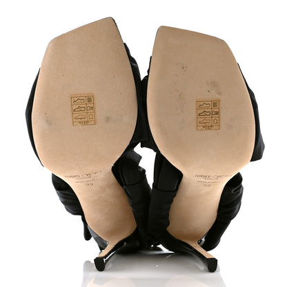 Jimmy Choo Wetlook Jersey Neoma 110 Sandals 39 Black 5 of 8