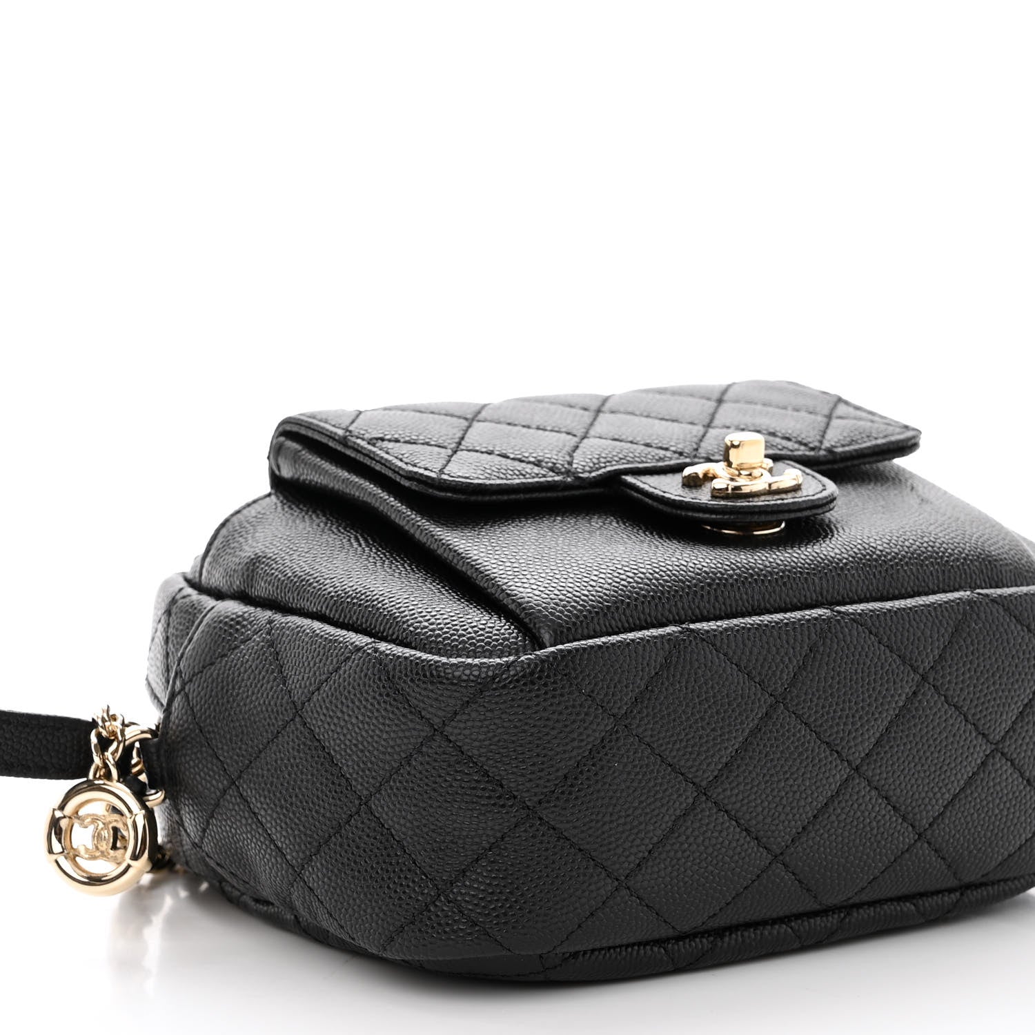 Chanel Caviar Quilted CC Day Camera Case Black 9 of 10