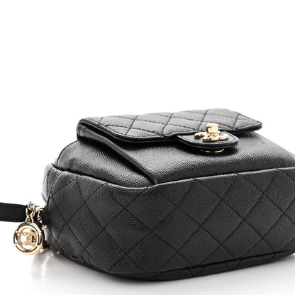 Chanel Caviar Quilted CC Day Camera Case Black 9 of 10