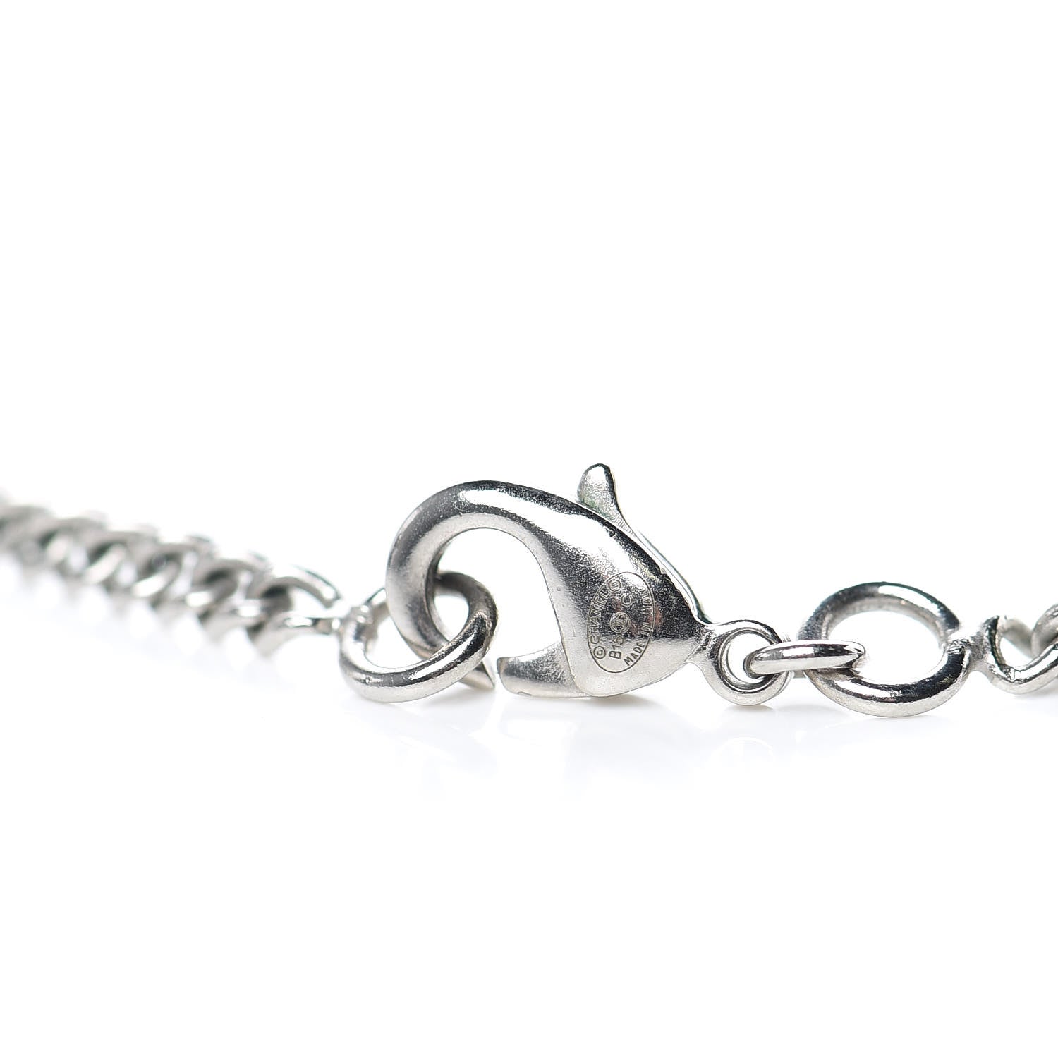 Chanel Baguette Crystal Moon CC Necklace Silver 5 of 7