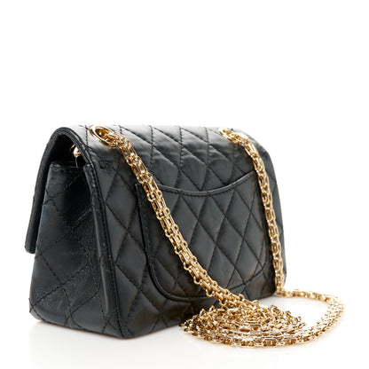 Chanel Aged Calfskin Quilted 2.55 Reissue Mini Flap Black 3 of 10