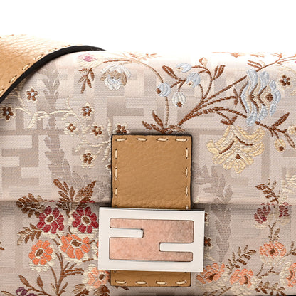 Fendi Satin Cuoio Romano Hand In Hand Campania Floral Baguette Multicolor 7 of 10