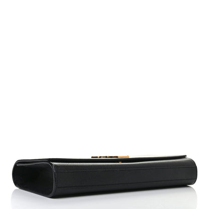 Saint Laurent Grain De Poudre Monogram Cassandre Clutch Black 6 of 15