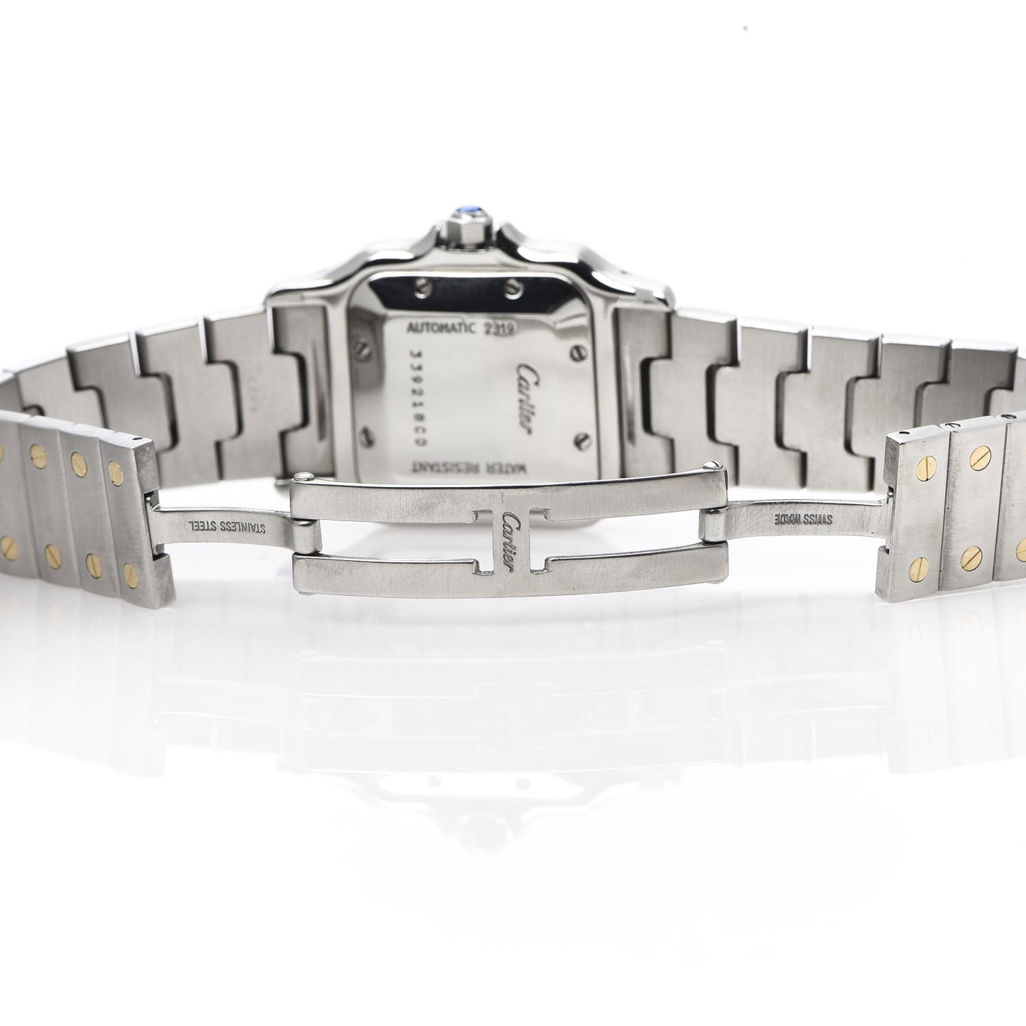 Stainless Steel 18K Yellow Gold 29mm Santos De Cartier Galbee Automatic Watch