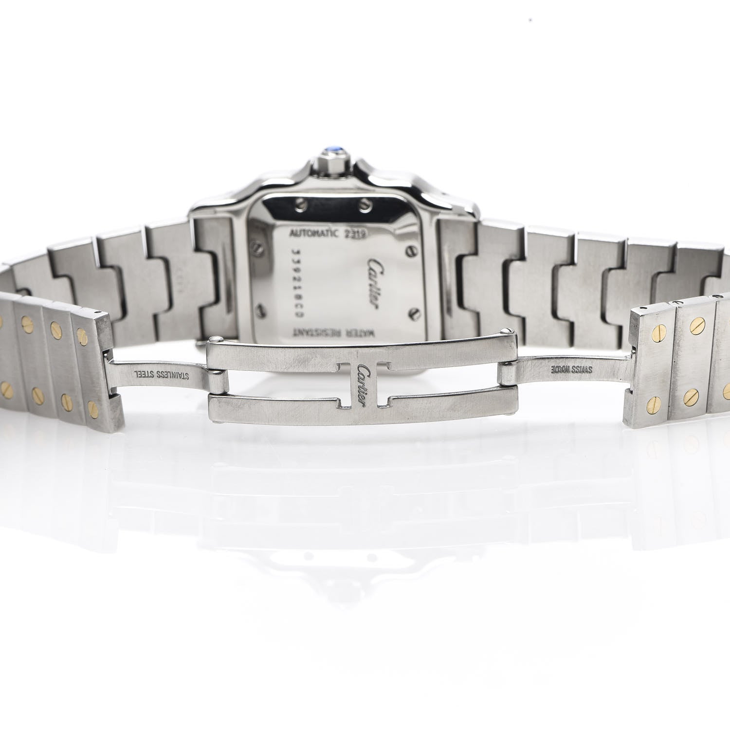 Cartier Stainless Steel 18K Yellow Gold 29mm Santos De Cartier Galbee Automatic Watch 6 of 7
