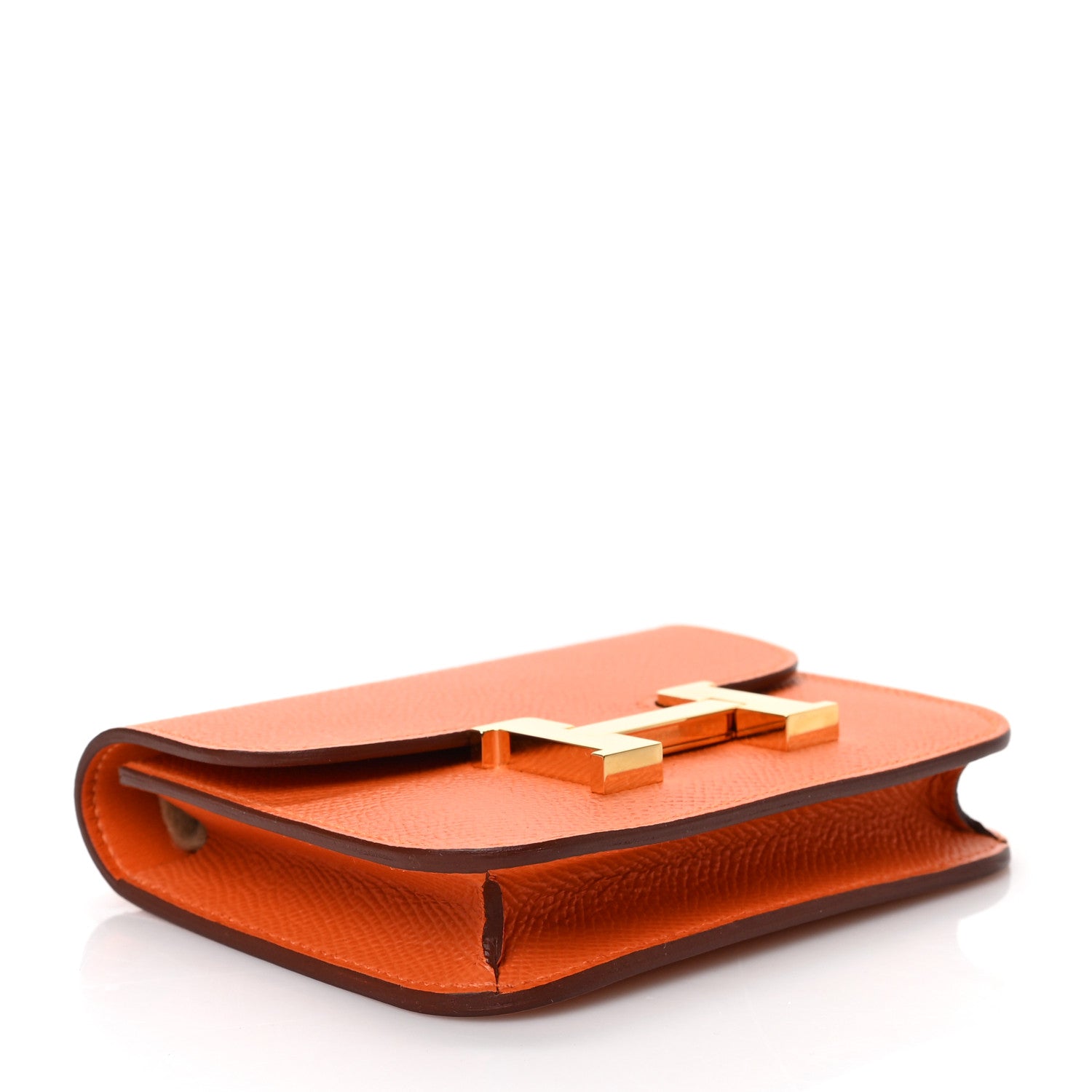 Hermes Epsom Constance Slim Wallet Orange 5 of 7